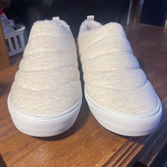 Hurley Women’s 10 Arlington Puff Slipper Clog Heathered Cream - Picture 2 of 9